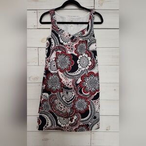 Ann Taylor Loft shift dress - red, white, blue